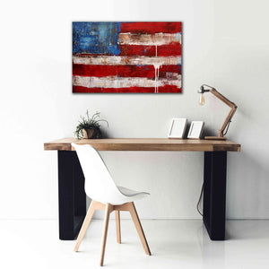'Ashley American Flag' by Erin Ashley, Giclee Canvas Wall Art,40 x 26