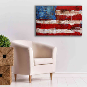 'Ashley American Flag' by Erin Ashley, Giclee Canvas Wall Art,40 x 26