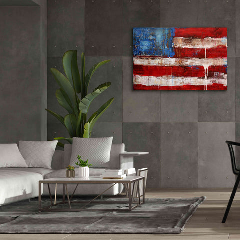 Image of 'Ashley American Flag' by Erin Ashley, Giclee Canvas Wall Art,60 x 40