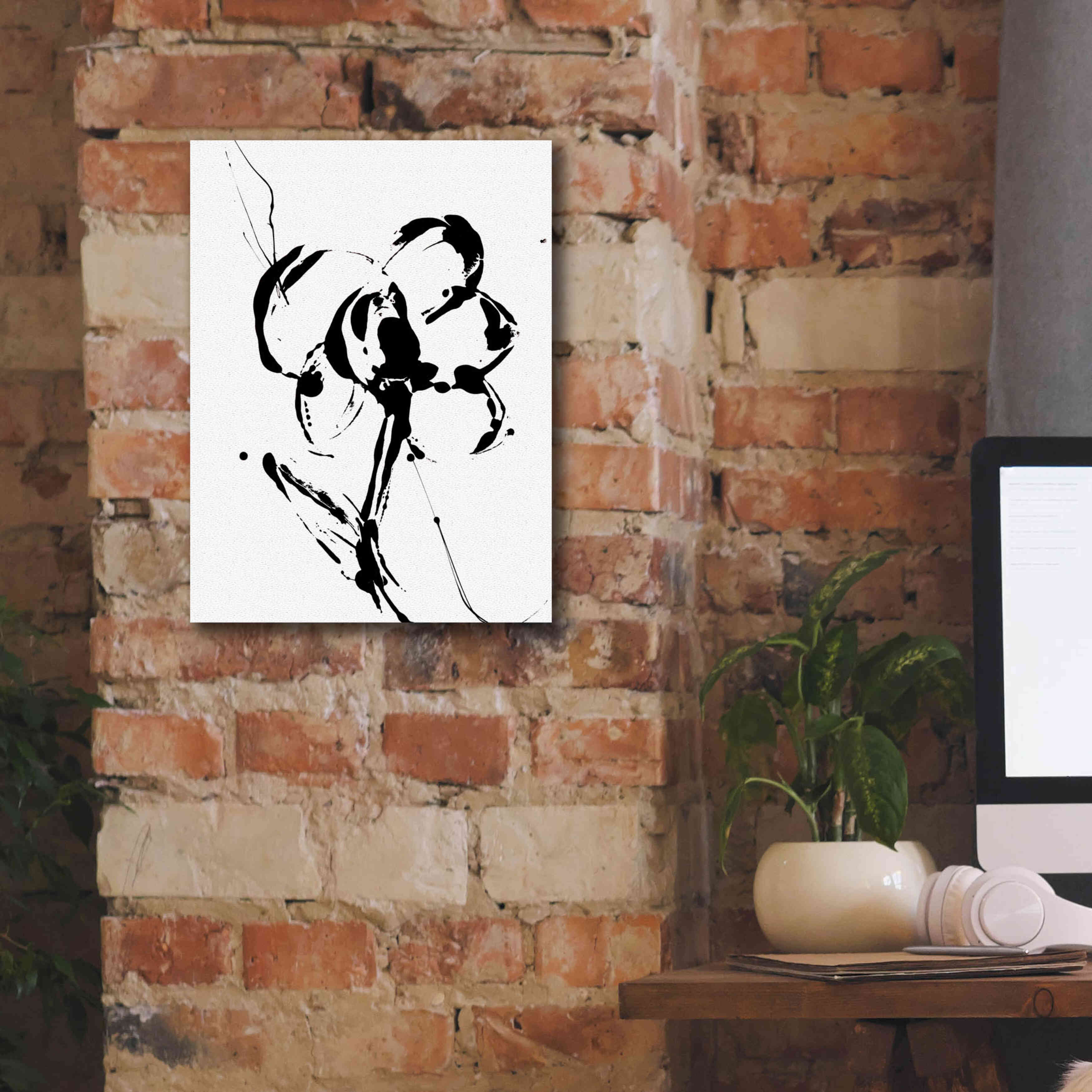 'Flower Squiggle I' by Erin Ashley, Giclee Canvas Wall Art,12 x 16