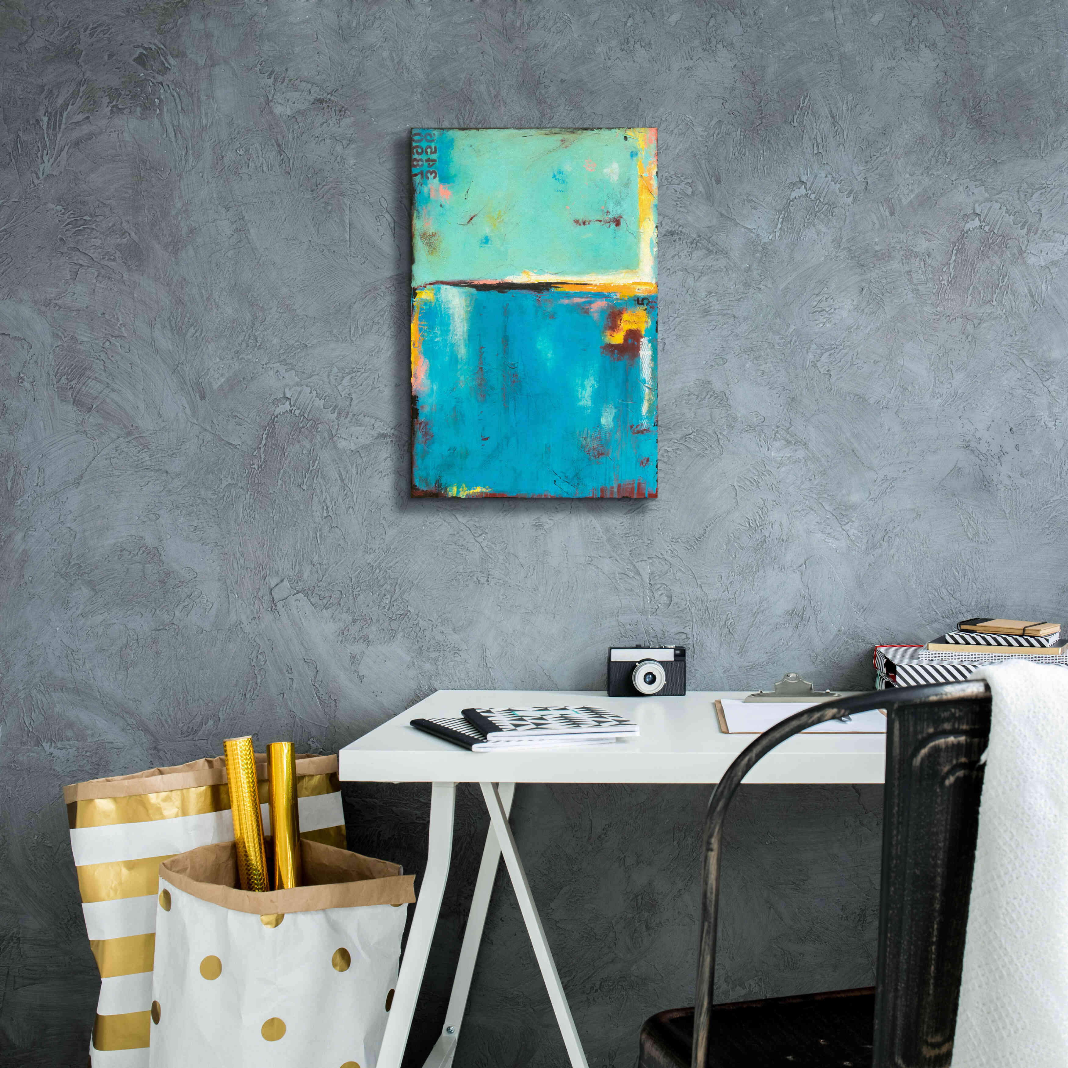 'Matchbox Blue 55' by Erin Ashley, Giclee Canvas Wall Art,12 x 18