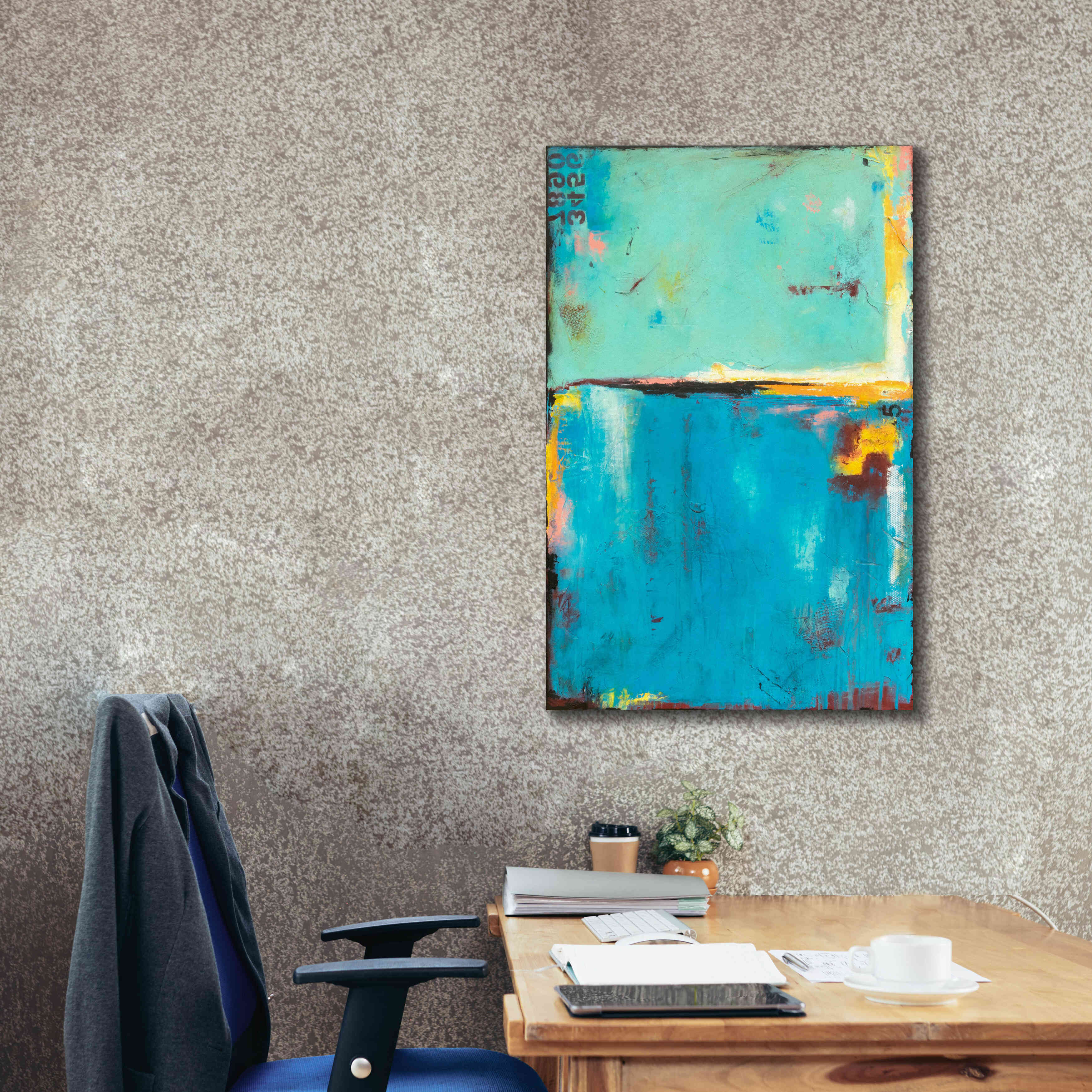 'Matchbox Blue 55' by Erin Ashley, Giclee Canvas Wall Art,26 x 40