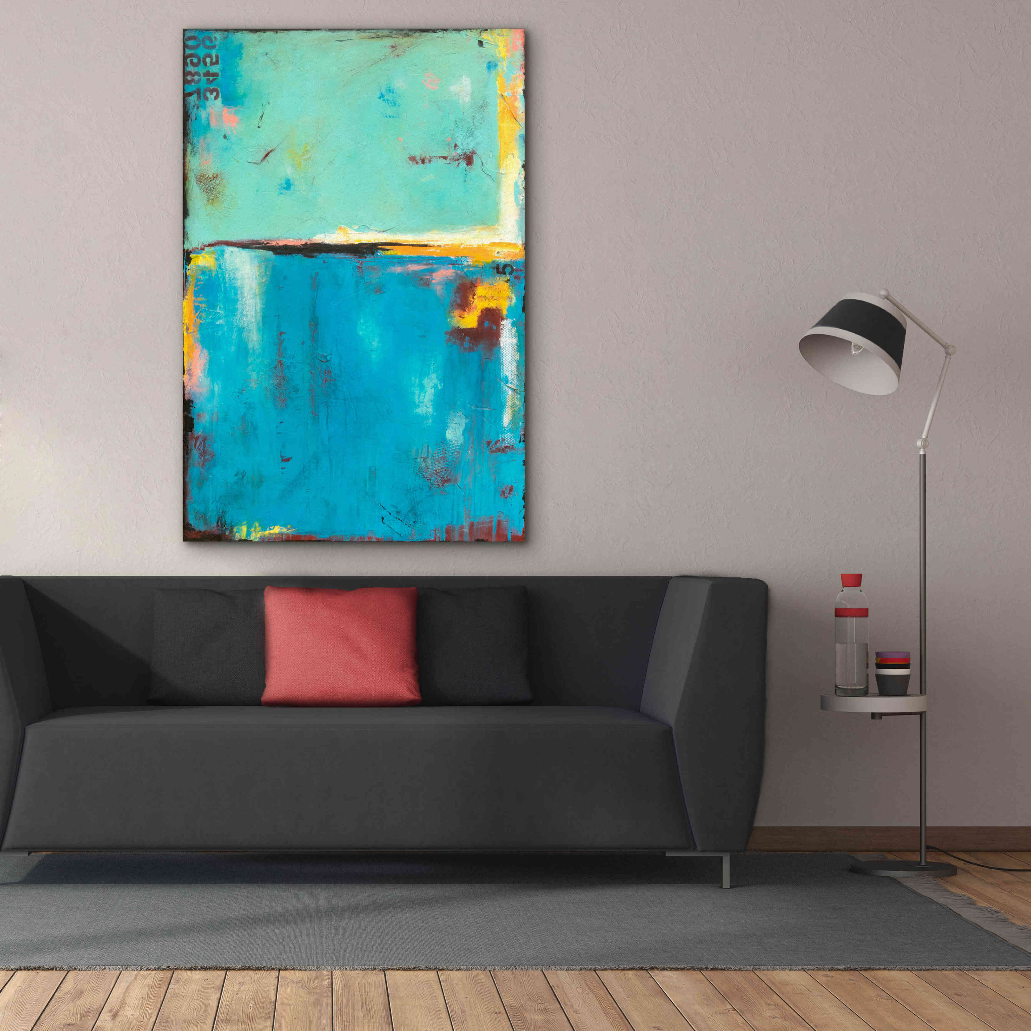 'Matchbox Blue 55' by Erin Ashley, Giclee Canvas Wall Art,40 x 60