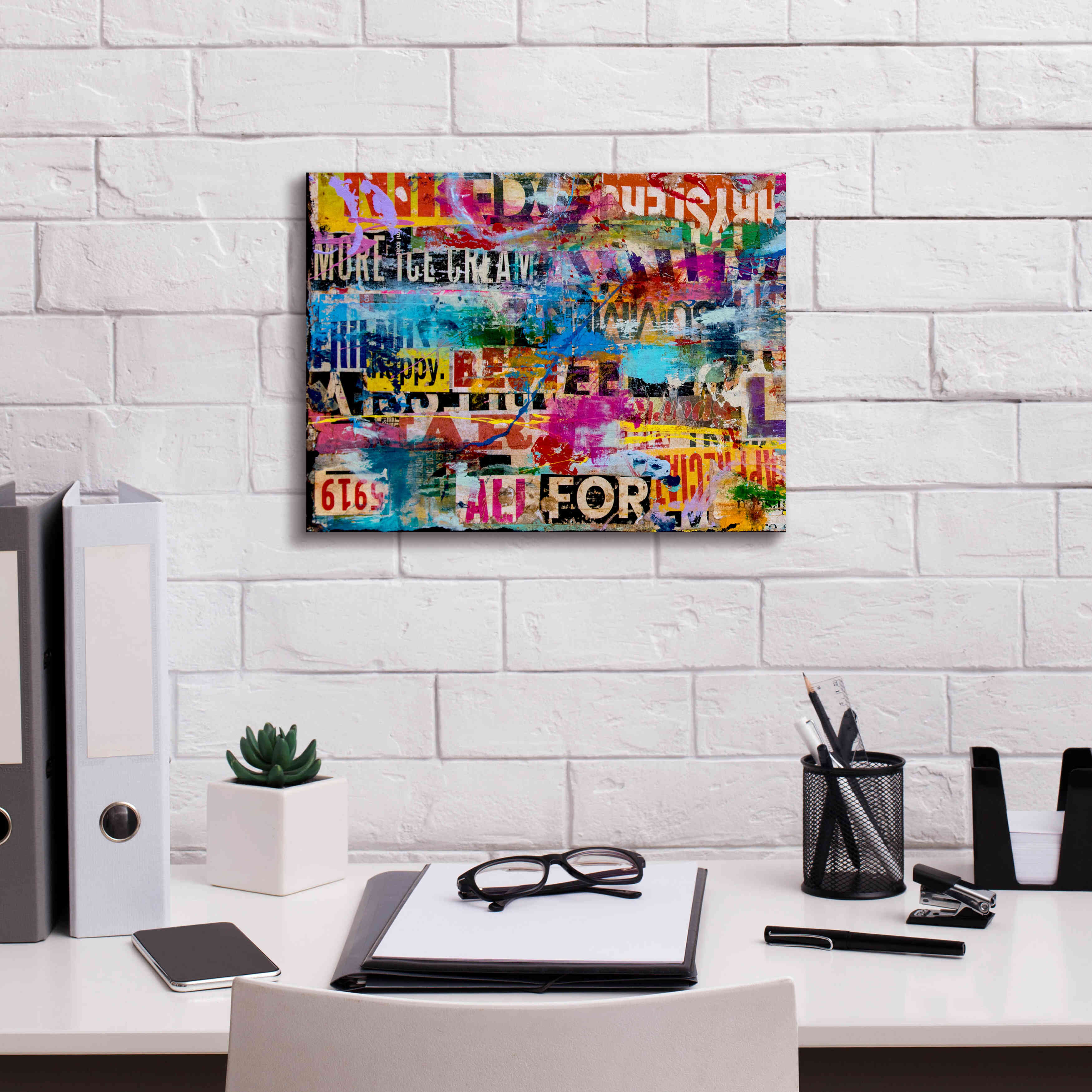 'Metromix Luv I' by Erin Ashley, Giclee Canvas Wall Art,16 x 12