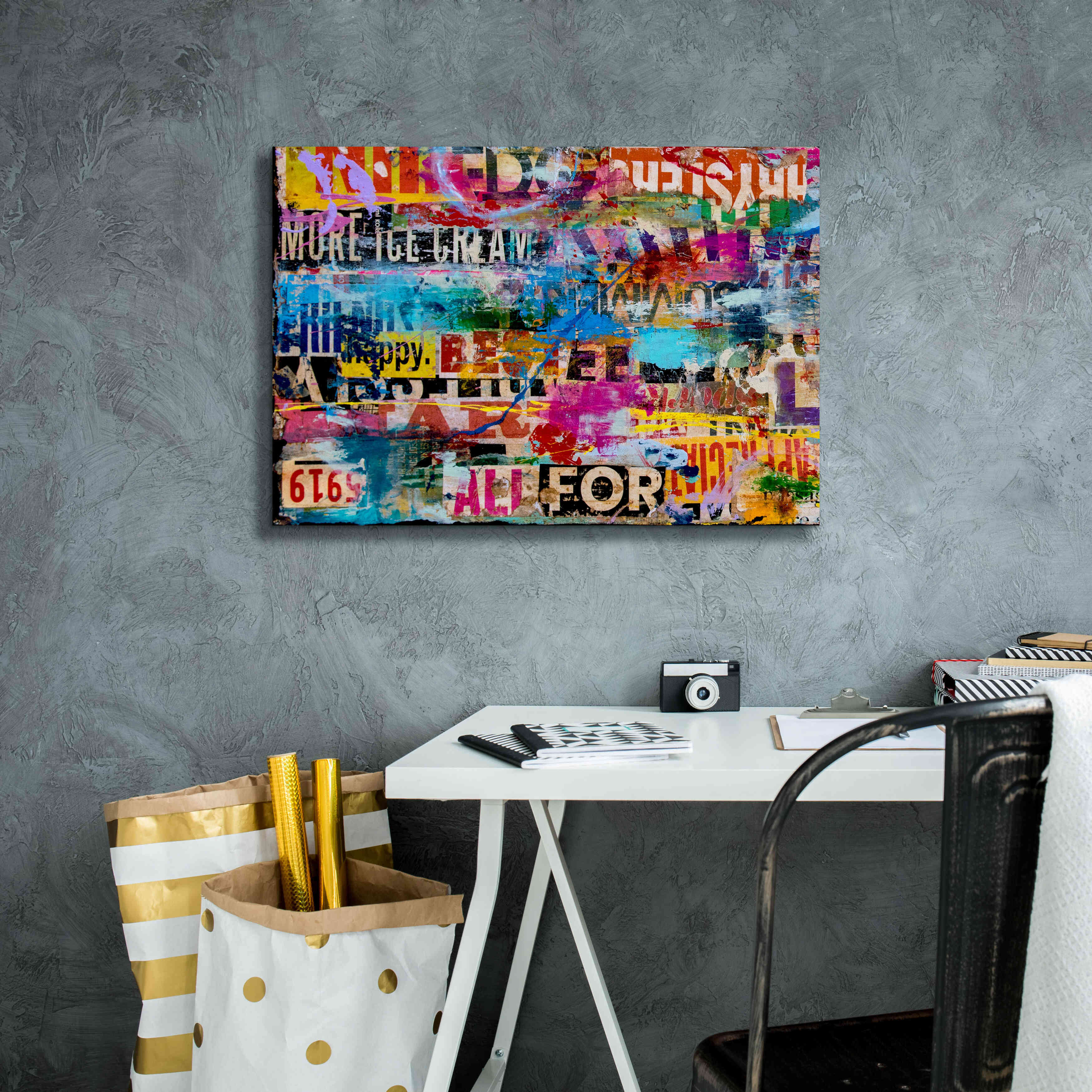 'Metromix Luv I' by Erin Ashley, Giclee Canvas Wall Art,26 x 18