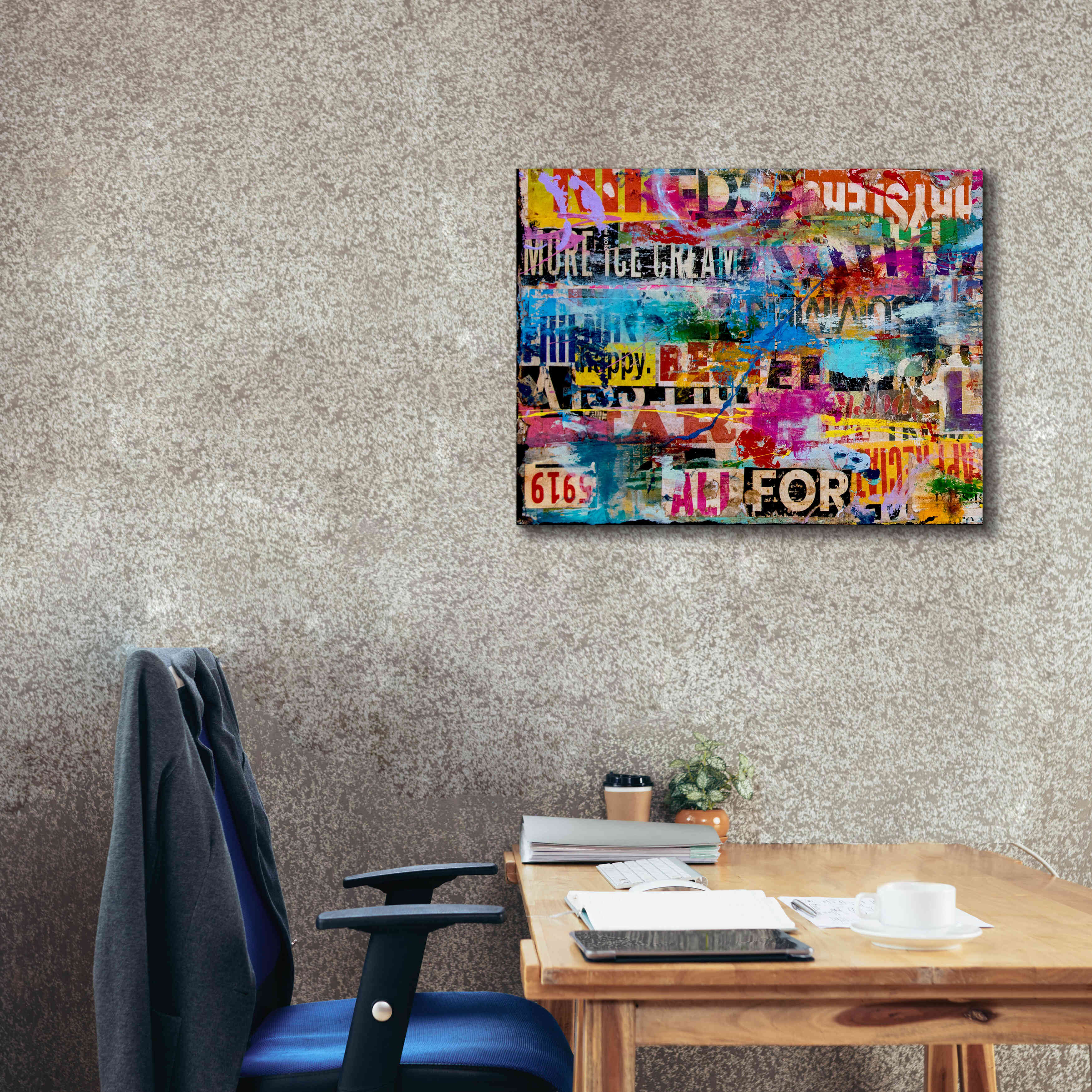 'Metromix Luv I' by Erin Ashley, Giclee Canvas Wall Art,34 x 26