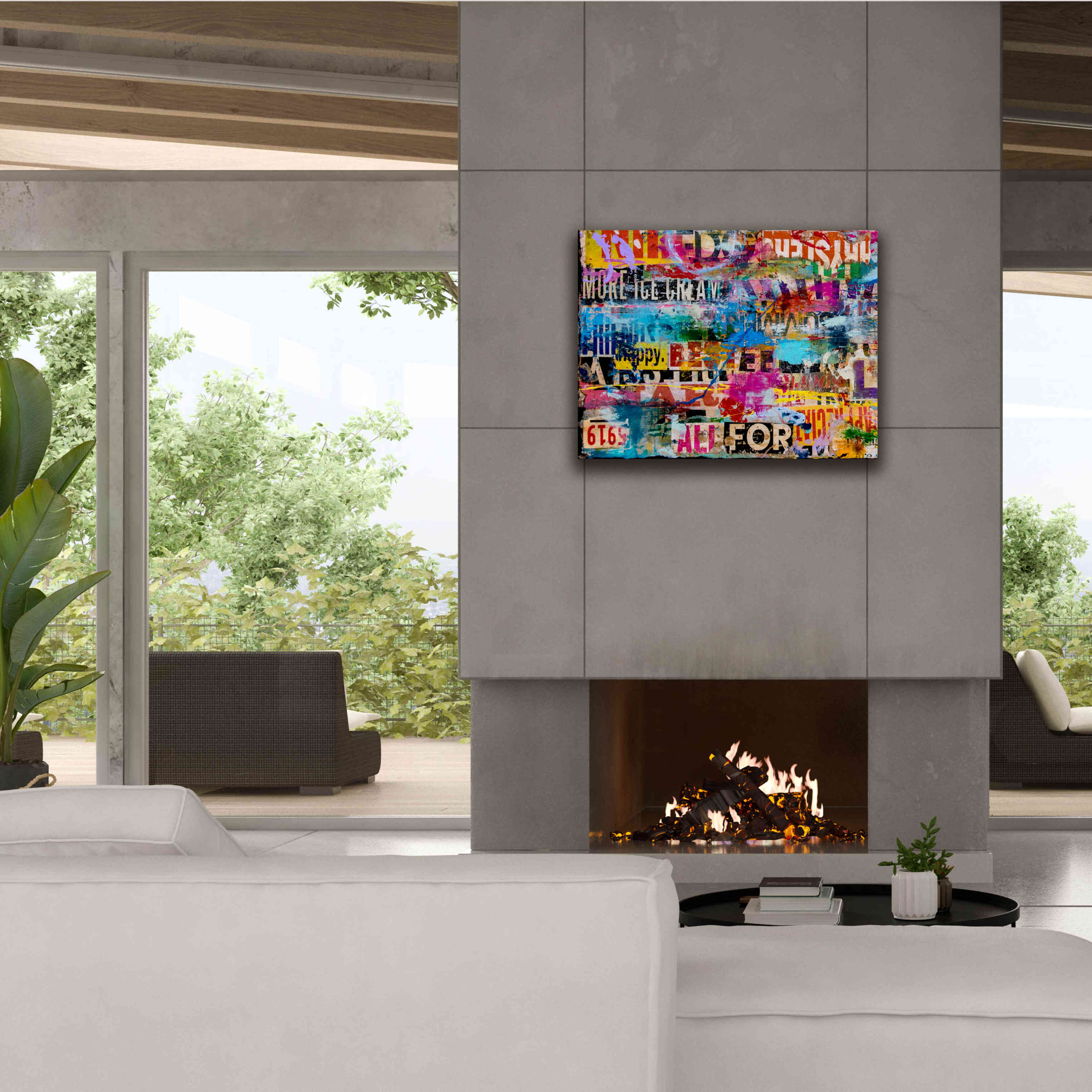 'Metromix Luv I' by Erin Ashley, Giclee Canvas Wall Art,34 x 26