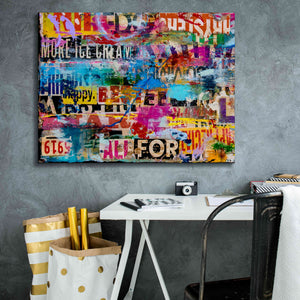 'Metromix Luv I' by Erin Ashley, Giclee Canvas Wall Art,34 x 26