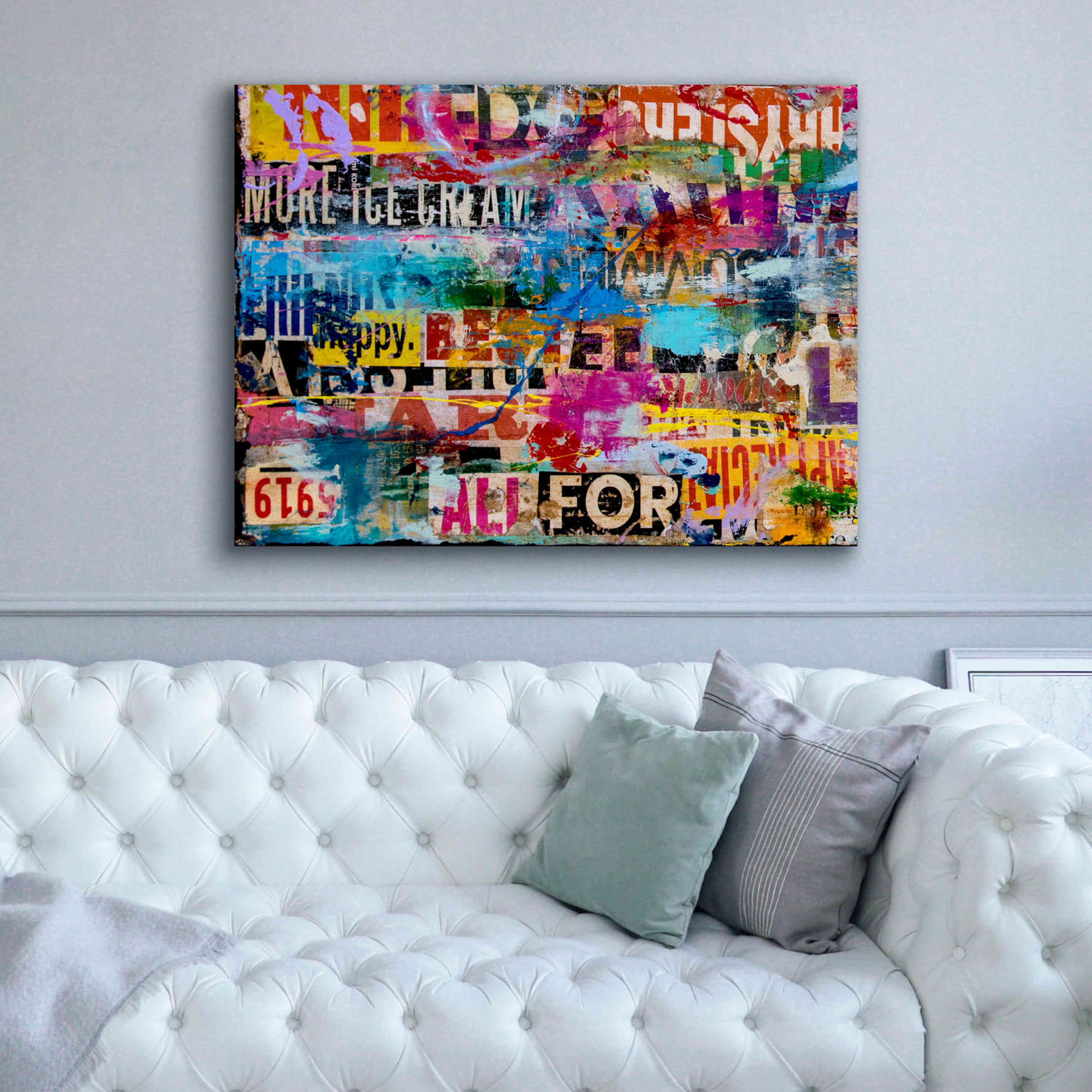 'Metromix Luv I' by Erin Ashley, Giclee Canvas Wall Art,54 x 40