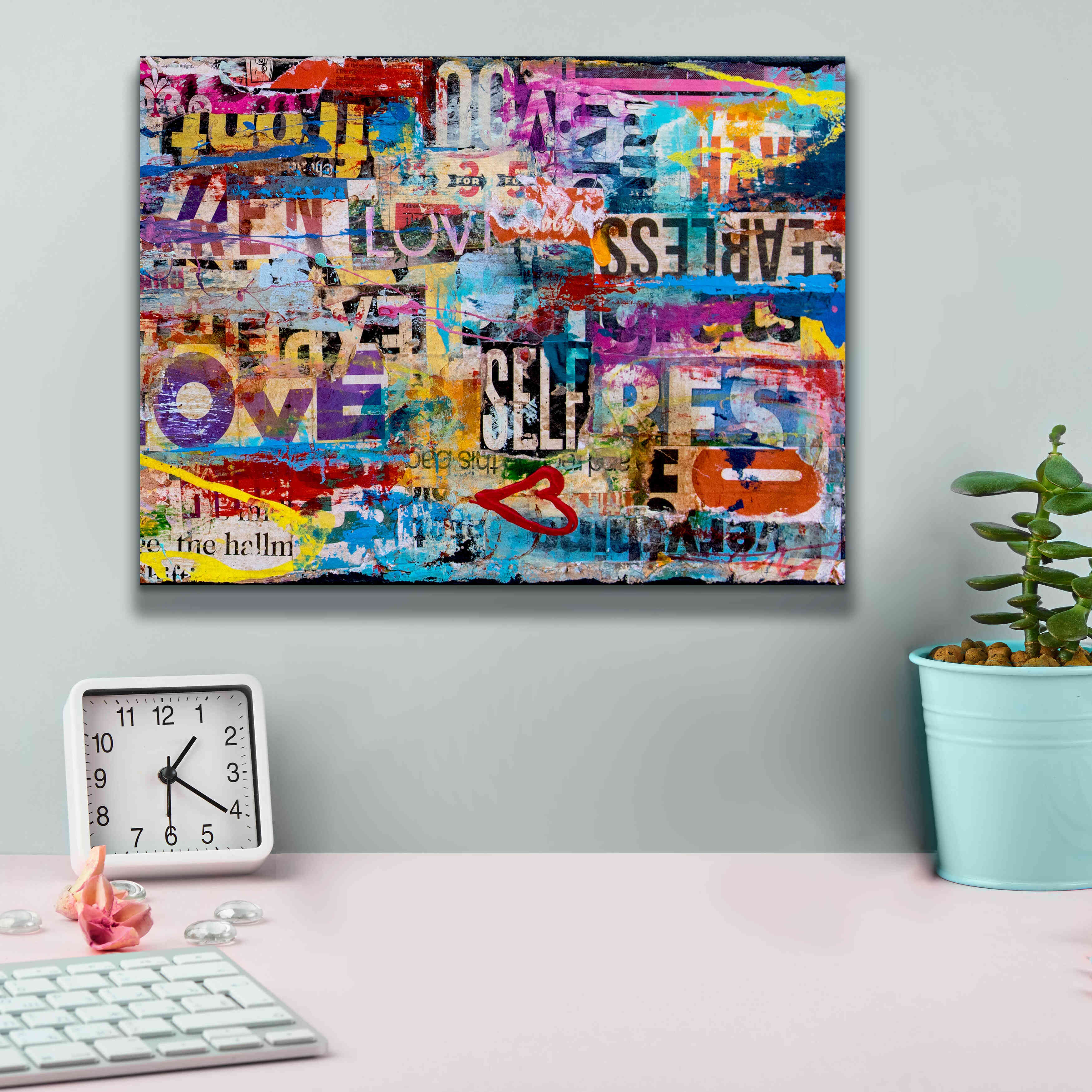 'Metromix Luv II' by Erin Ashley, Giclee Canvas Wall Art,16 x 12