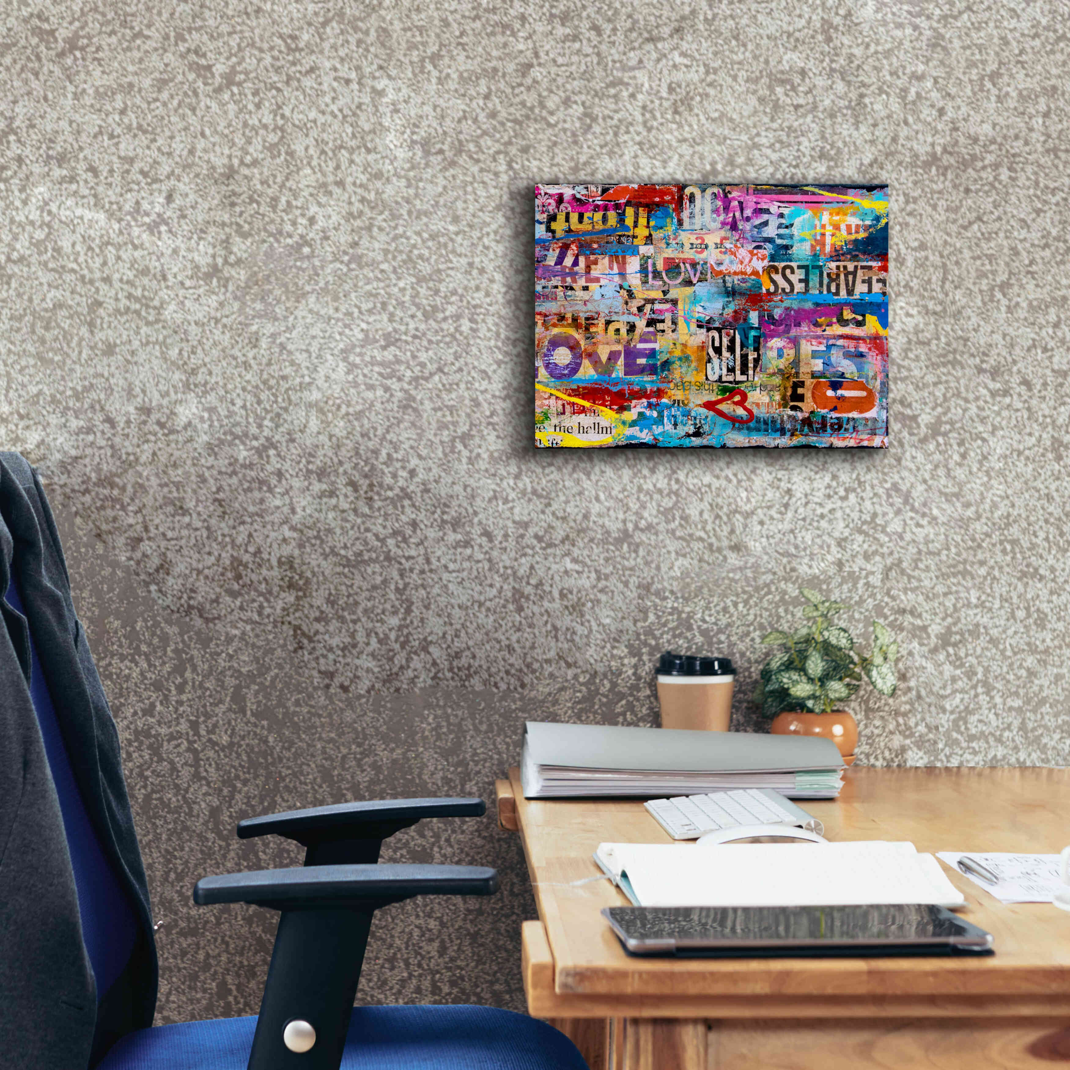 'Metromix Luv II' by Erin Ashley, Giclee Canvas Wall Art,16 x 12