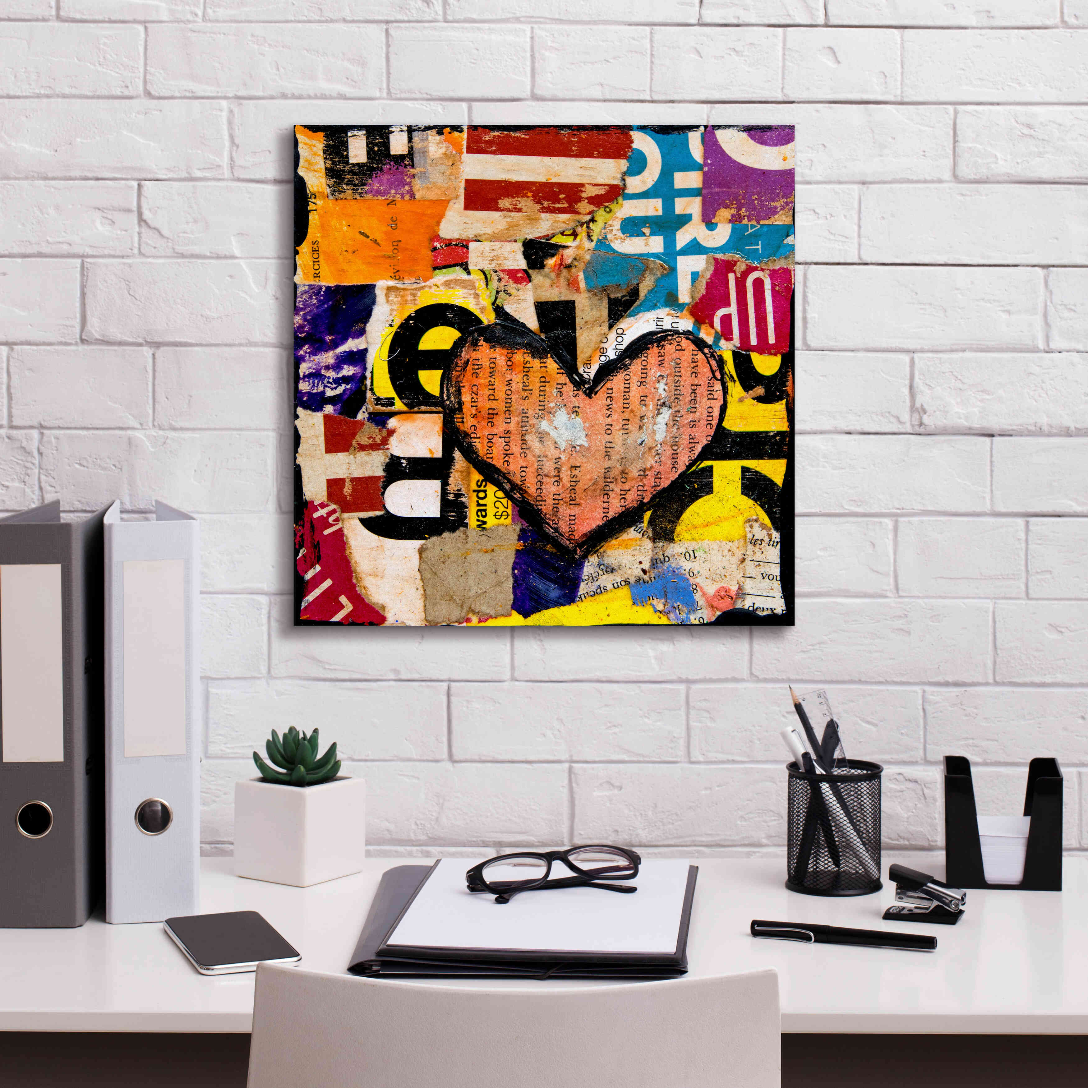 'Mixed Luv' by Erin Ashley, Giclee Canvas Wall Art,18 x 18
