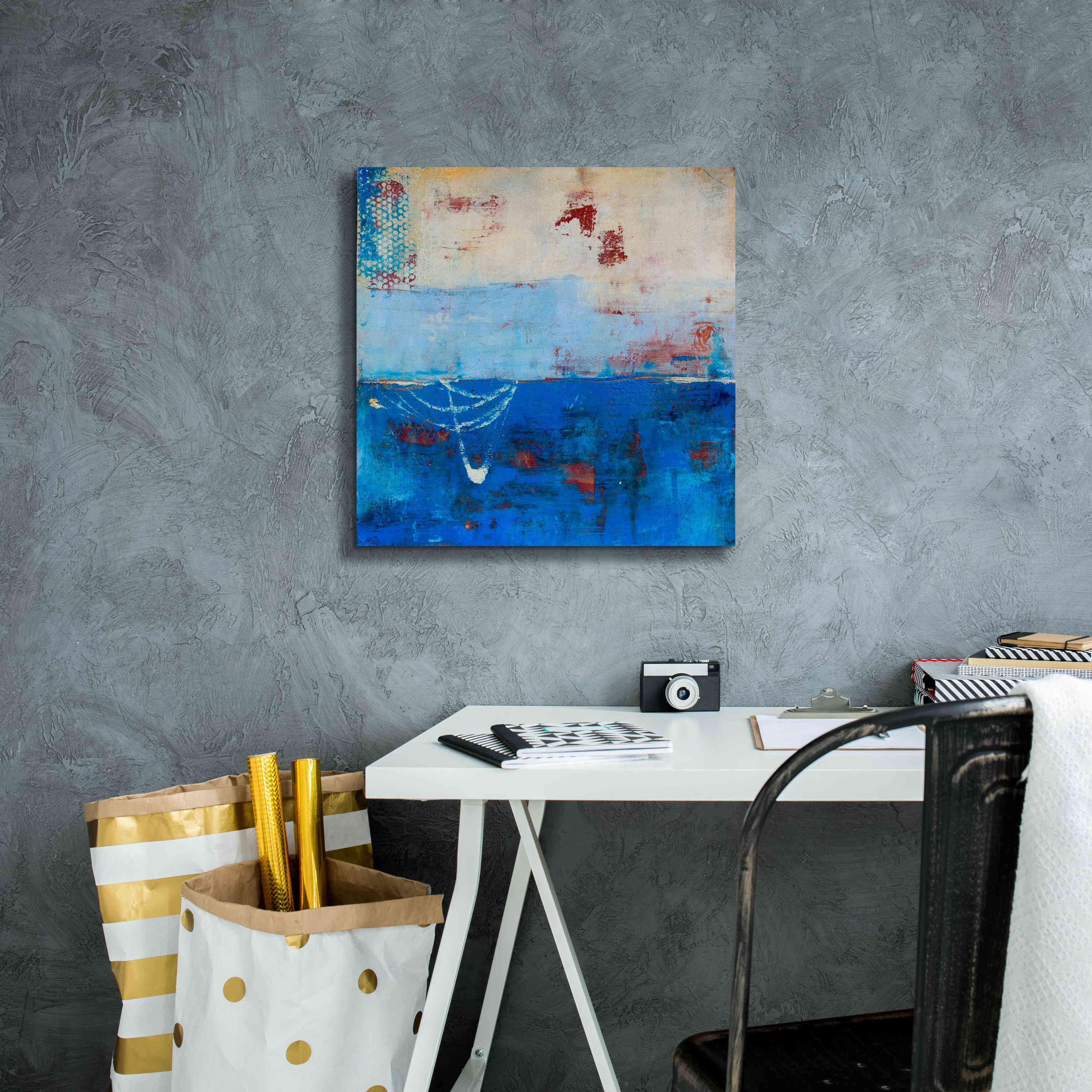 'Wind Surfing' by Erin Ashley, Giclee Canvas Wall Art,18 x 18