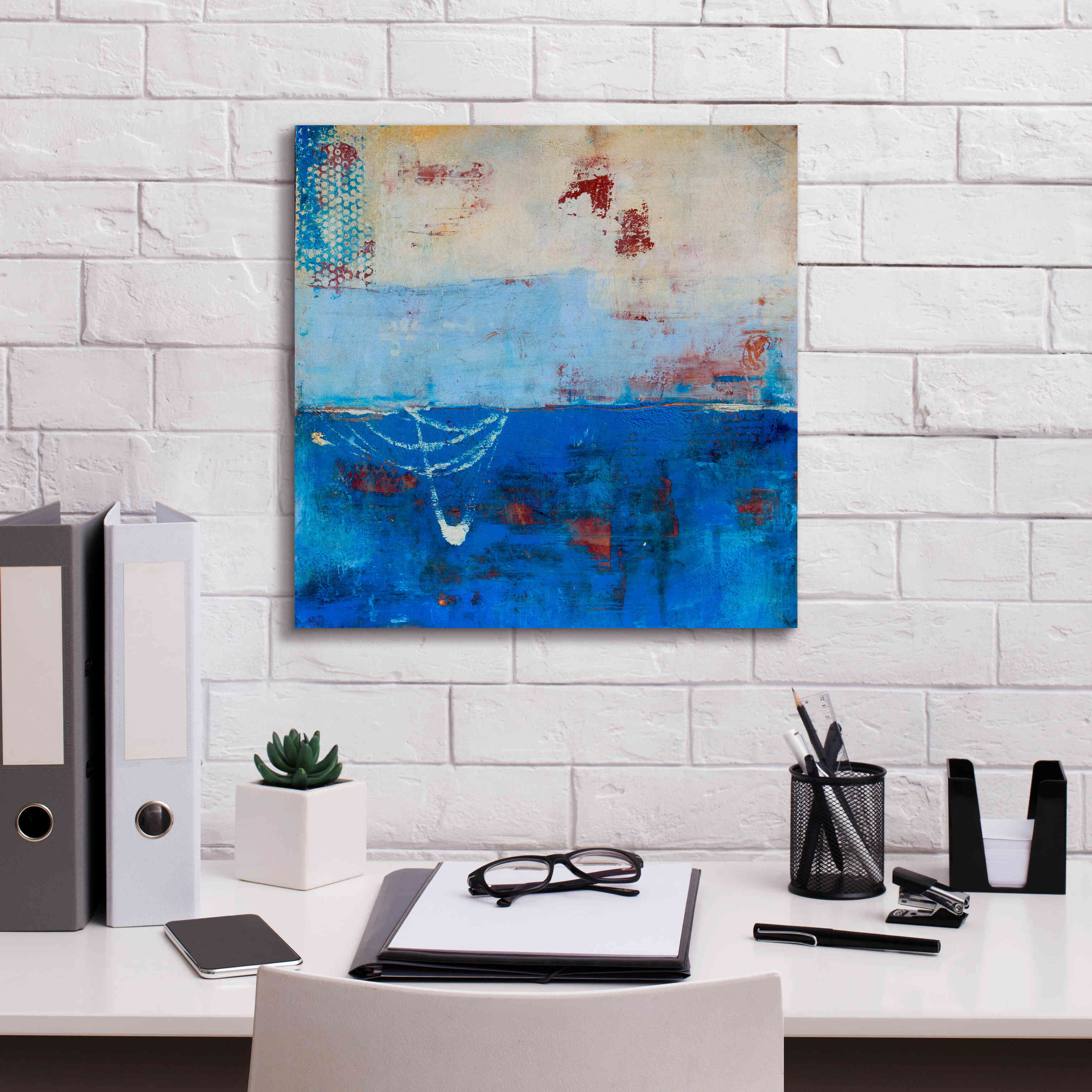 'Wind Surfing' by Erin Ashley, Giclee Canvas Wall Art,18 x 18