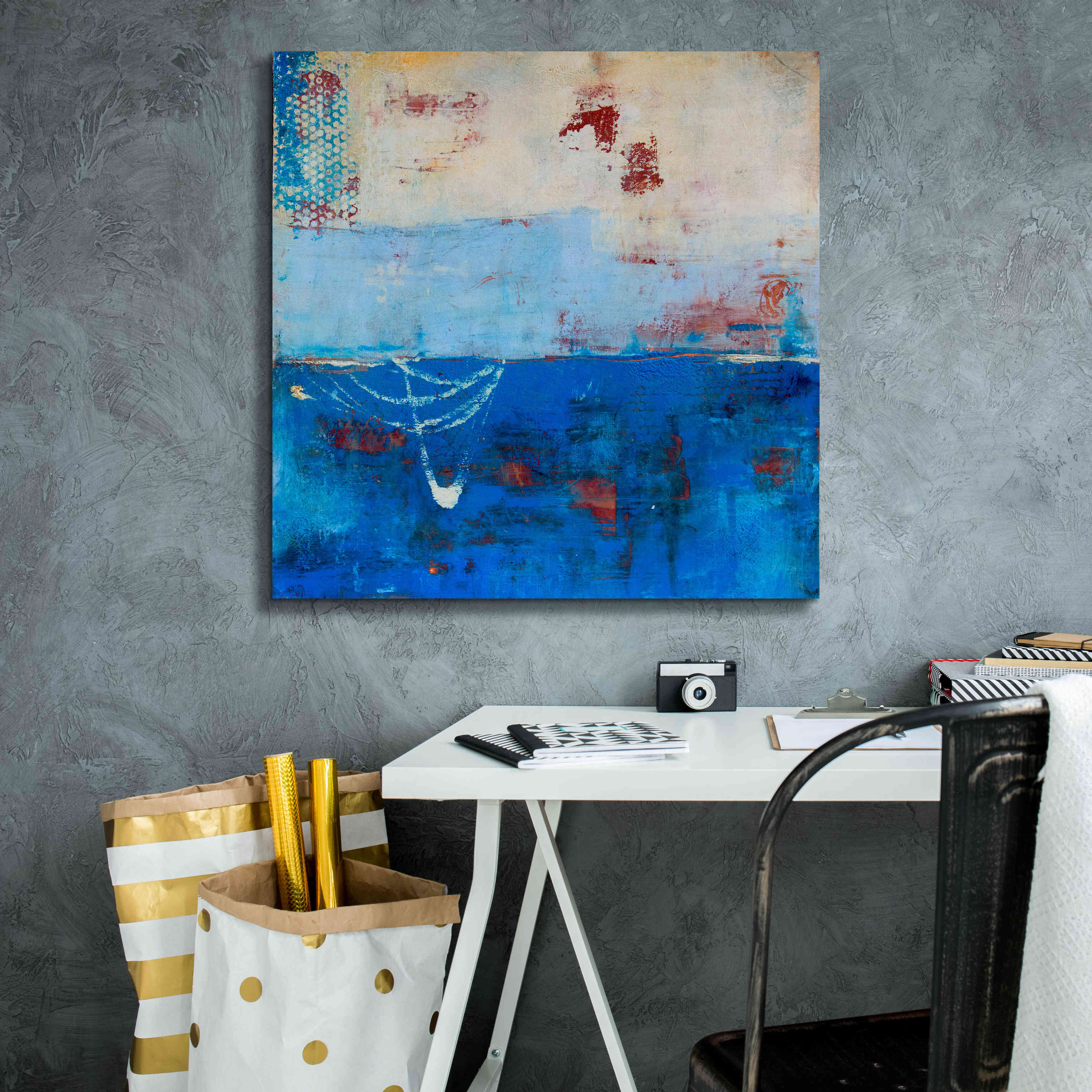 'Wind Surfing' by Erin Ashley, Giclee Canvas Wall Art,26 x 26