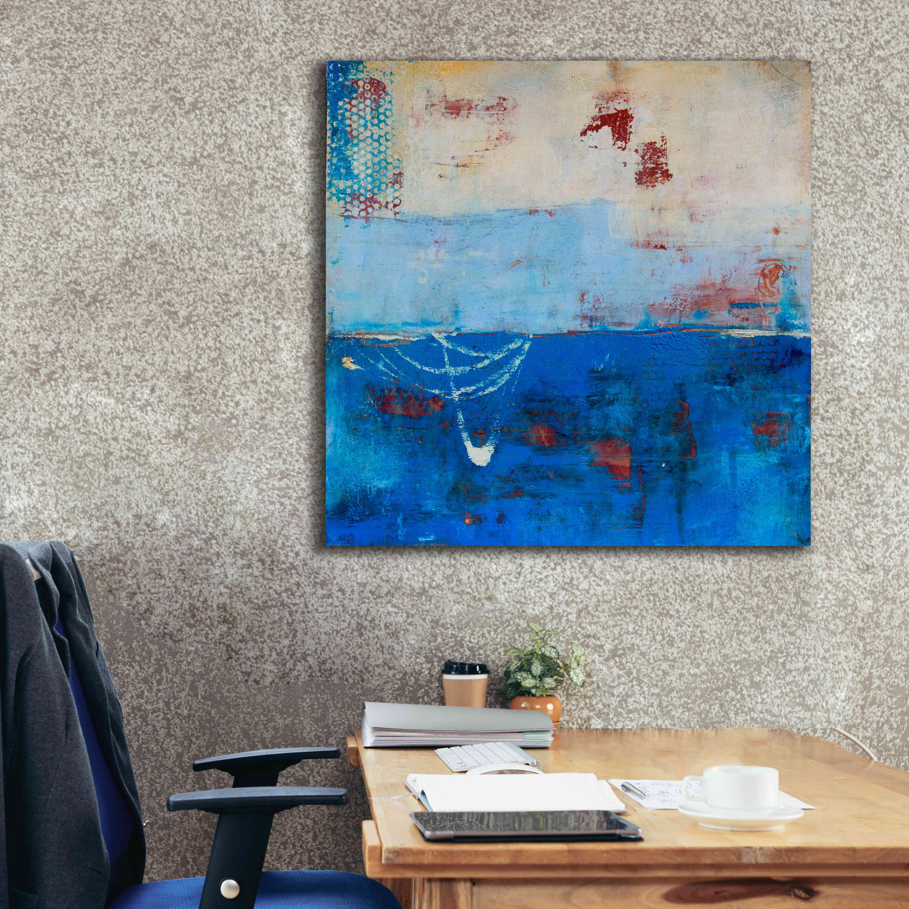 'Wind Surfing' by Erin Ashley, Giclee Canvas Wall Art,37 x 37