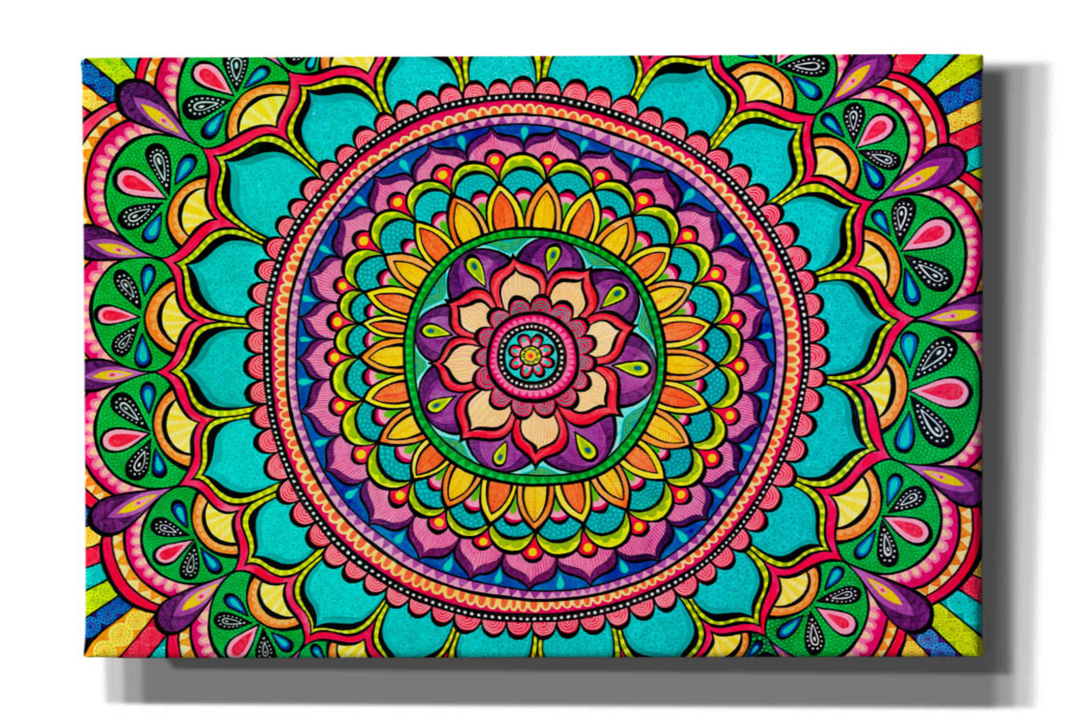 'Happy Dance Mandala' by Hello Angel, Giclee Canvas Wall Art