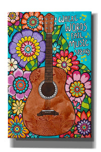 'Music Speaks' by Hello Angel, Giclee Canvas Wall Art