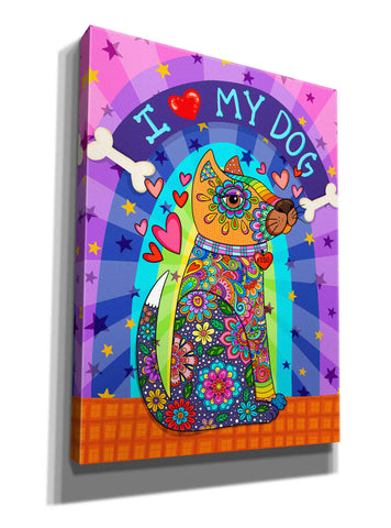 Image of 'I Love my Dog' by Hello Angel, Giclee Canvas Wall Art