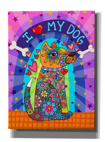 Image of 'I Love my Dog' by Hello Angel, Giclee Canvas Wall Art