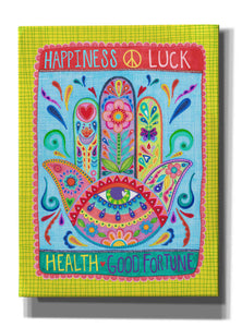 'Hamsa of Happiness' by Hello Angel, Giclee Canvas Wall Art