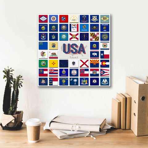 Image of 'USA' by Irena Orlov, Giclee Canvas Wall Art,18 x 18