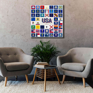 'USA' by Irena Orlov, Giclee Canvas Wall Art,37 x 37