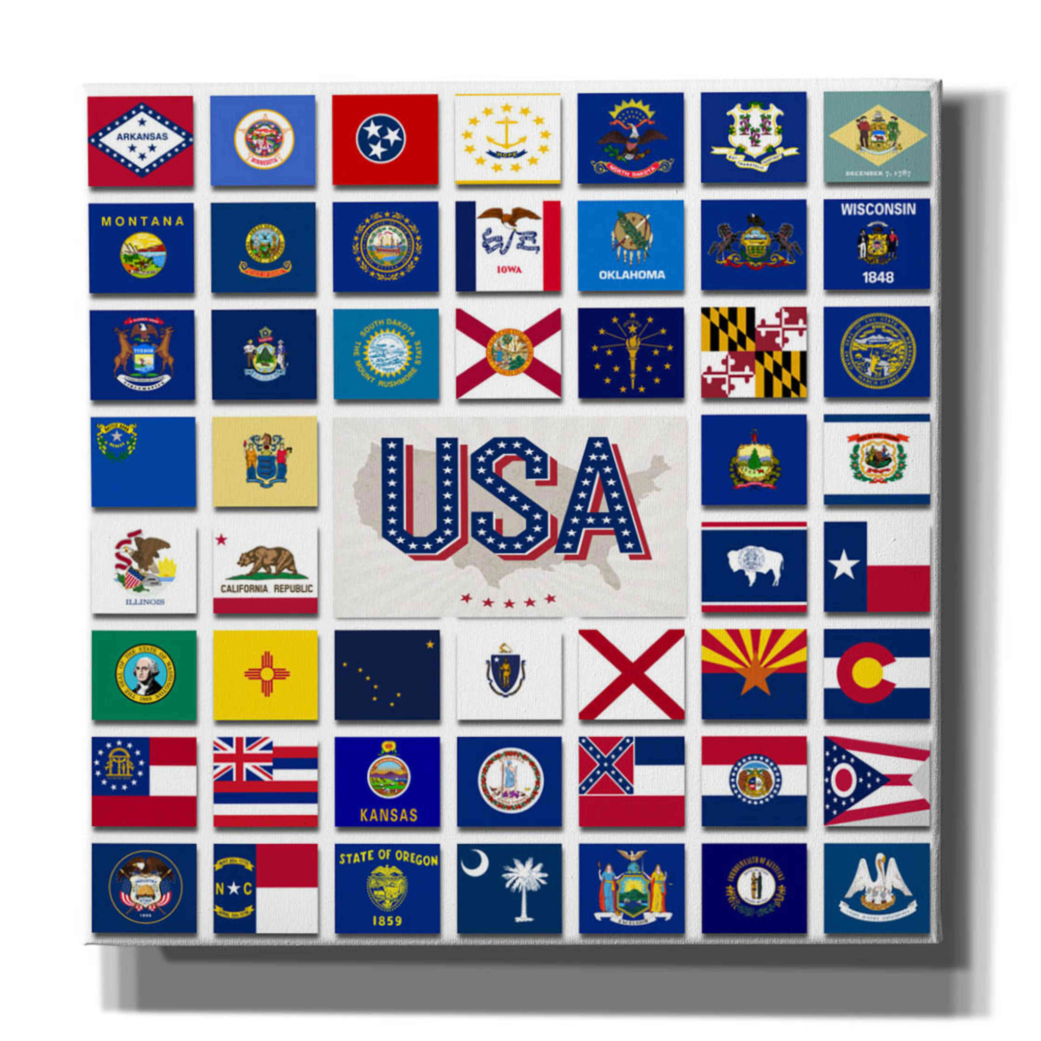 'USA' by Irena Orlov, Giclee Canvas Wall Art