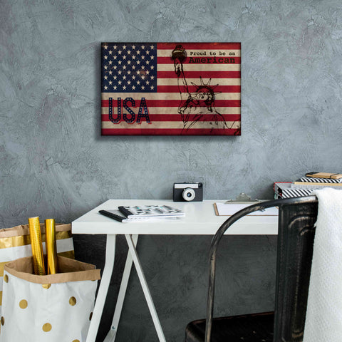 Image of '2 Proud to be an American' by Irena Orlov, Giclee Canvas Wall Art,18 x 12
