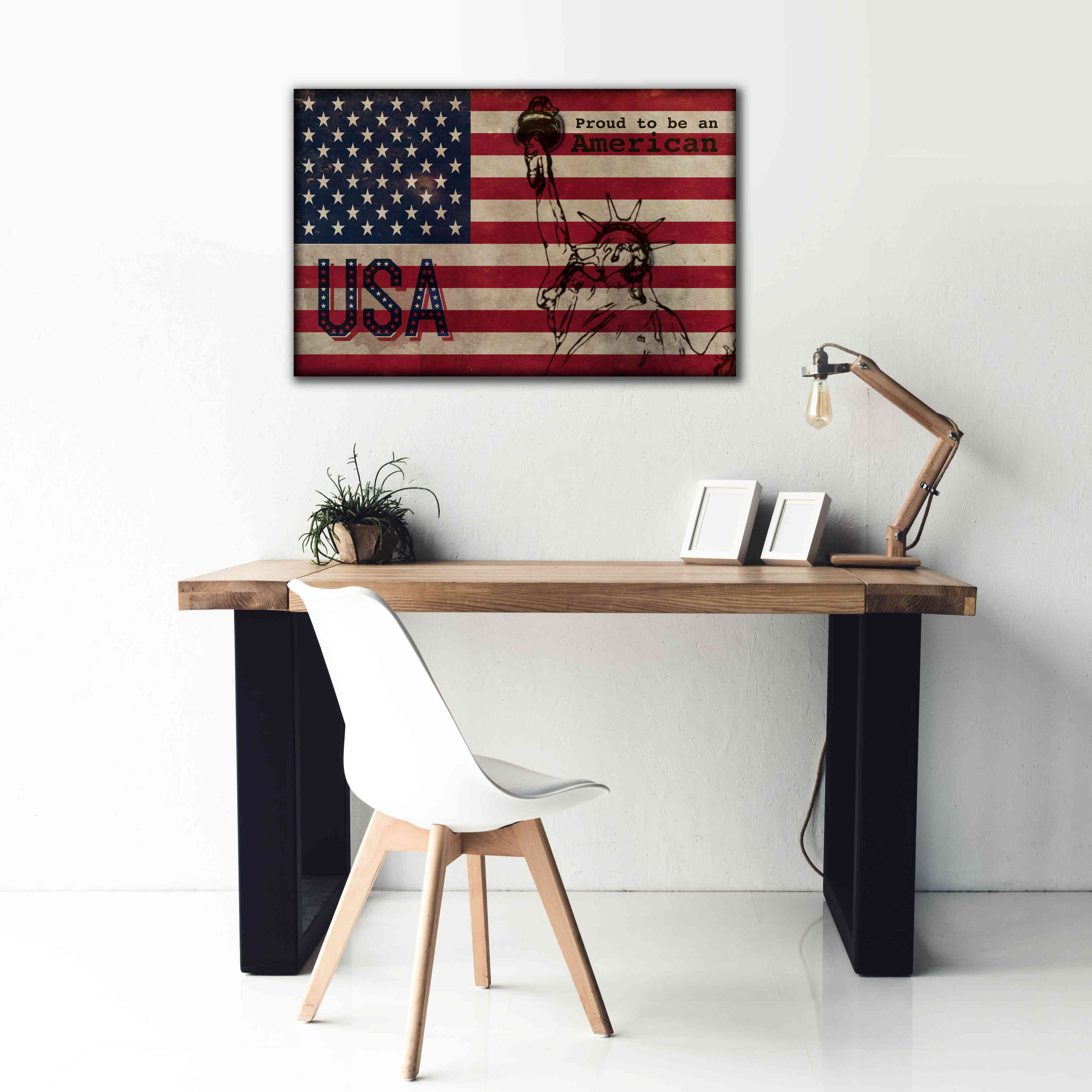 '2 Proud to be an American' by Irena Orlov, Giclee Canvas Wall Art,40 x 26
