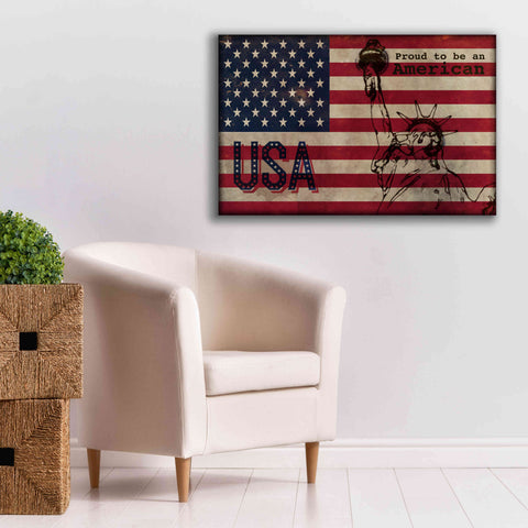 '2 Proud to be an American' by Irena Orlov, Giclee Canvas Wall Art,40 x 26