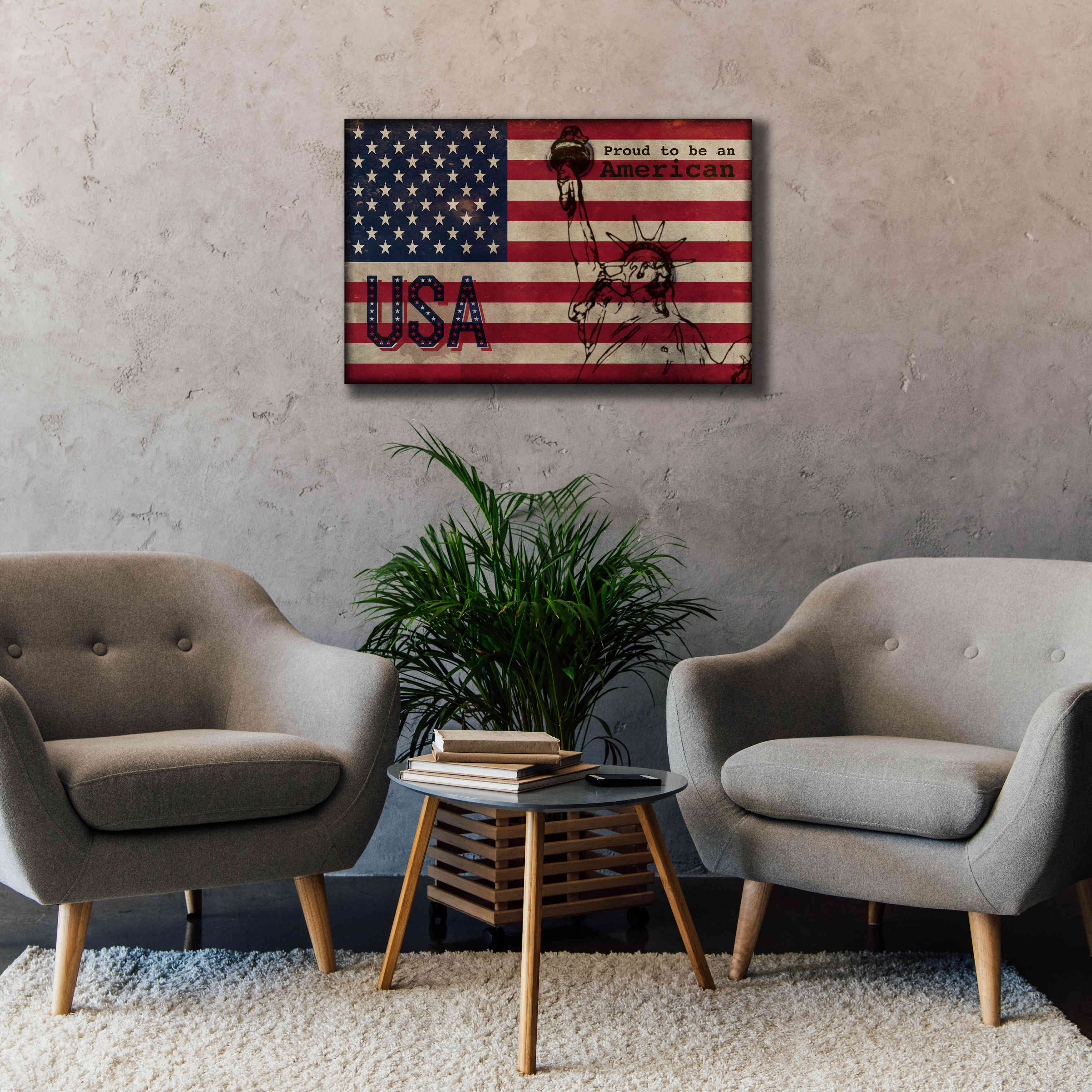 '2 Proud to be an American' by Irena Orlov, Giclee Canvas Wall Art,40 x 26