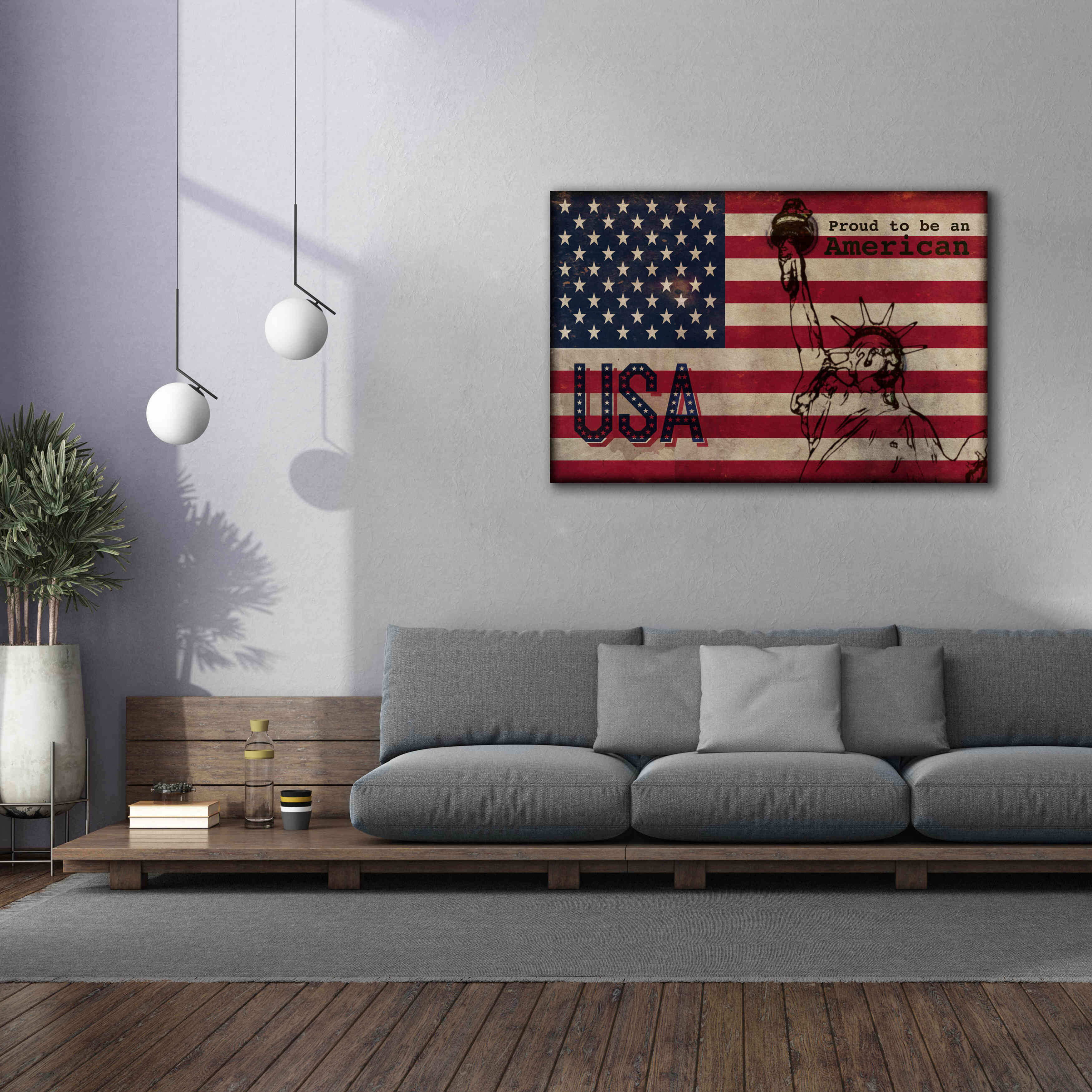 '2 Proud to be an American' by Irena Orlov, Giclee Canvas Wall Art,60 x 40