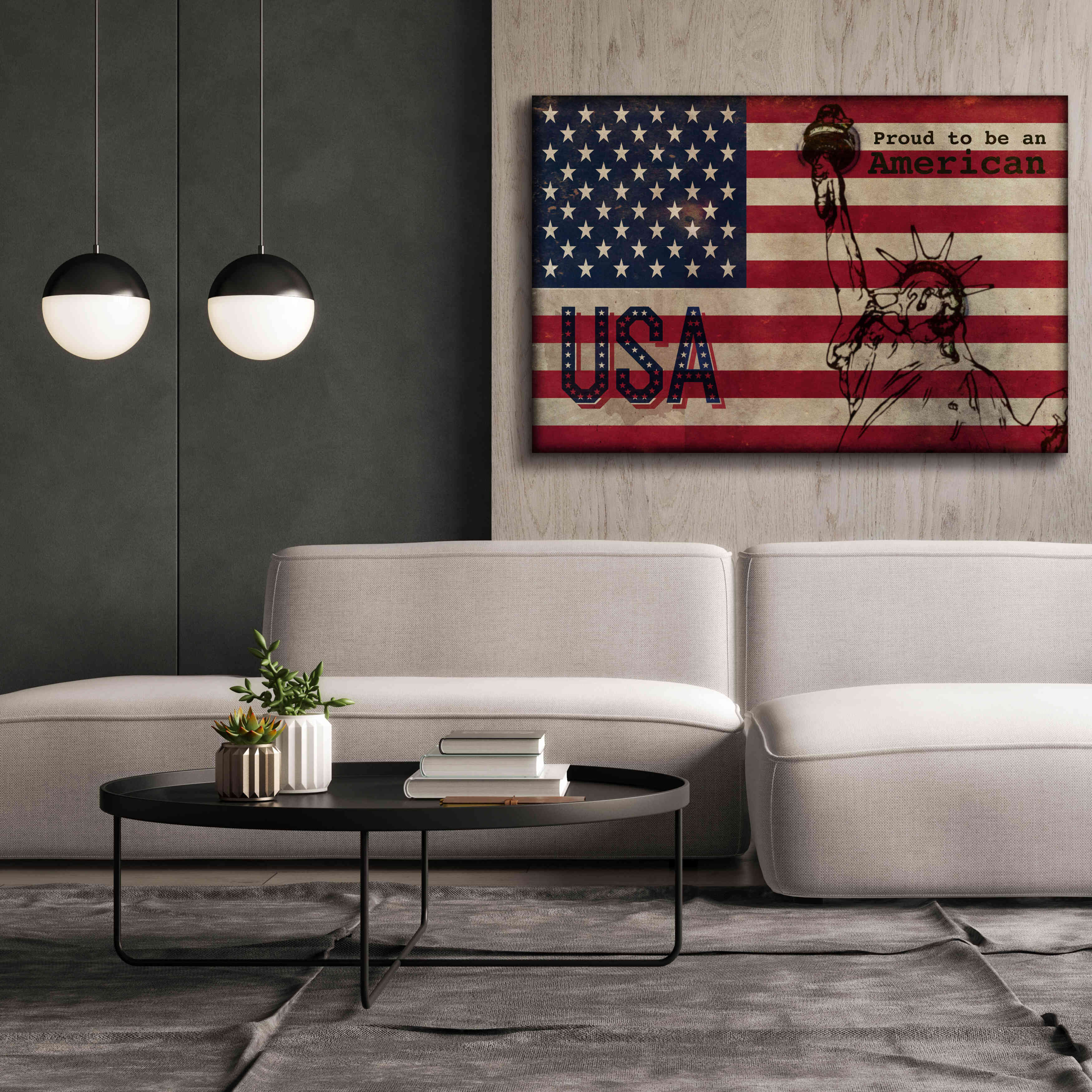 '2 Proud to be an American' by Irena Orlov, Giclee Canvas Wall Art,60 x 40