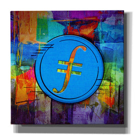 'FIL Filecoin Crypto Coin,' Canvas Wall Art