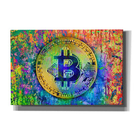 'Bitcoin Pollock,' by Portfolio, Canvas Wall Art