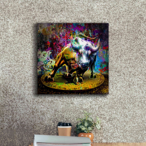 Image of 'Bitcoin Bull Market,' Canvas Wall Art,18x18