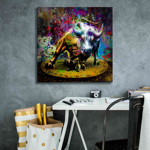 Image of 'Bitcoin Bull Market,' Canvas Wall Art,26x26