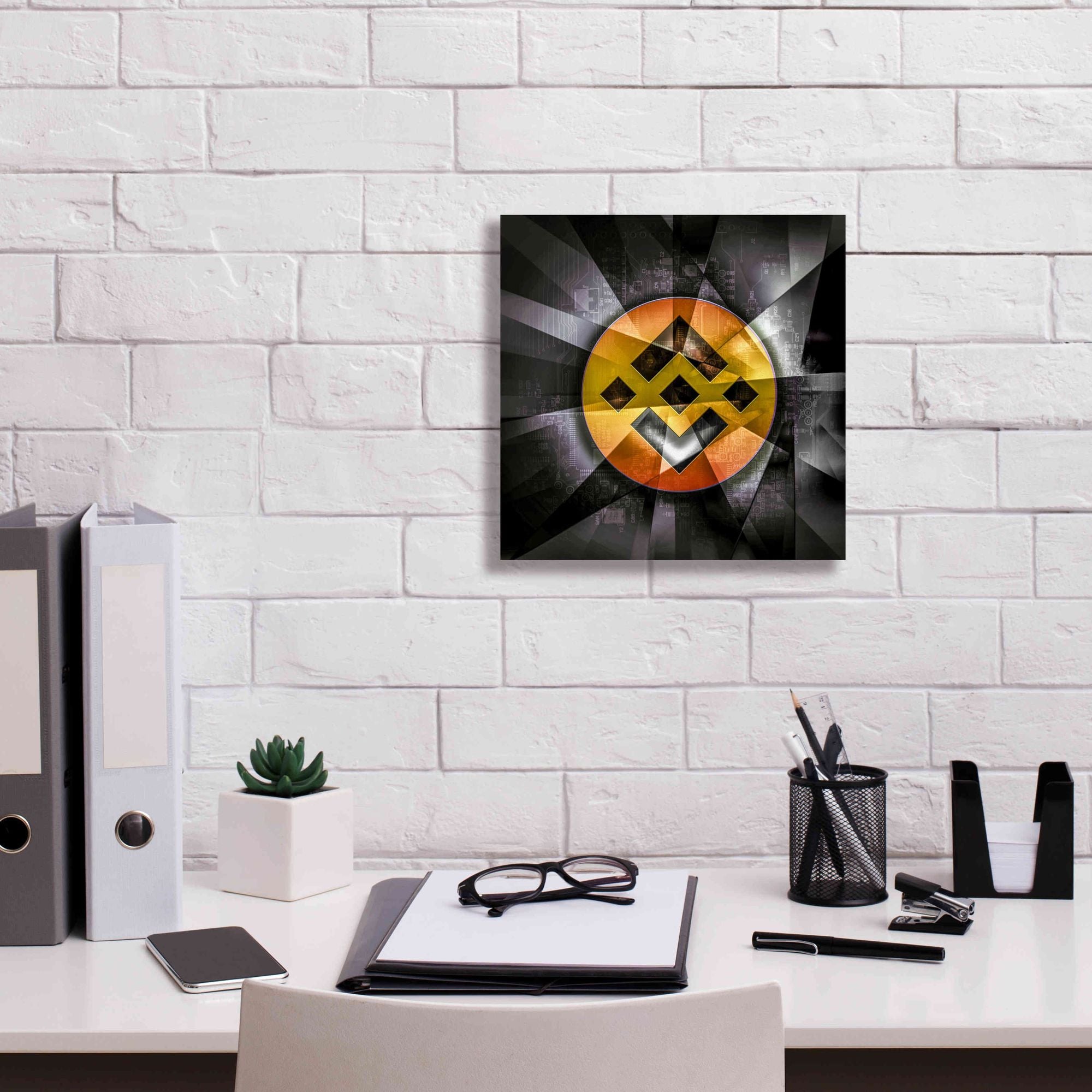 'BNB Binance Coin,' Canvas Wall Art,12x12
