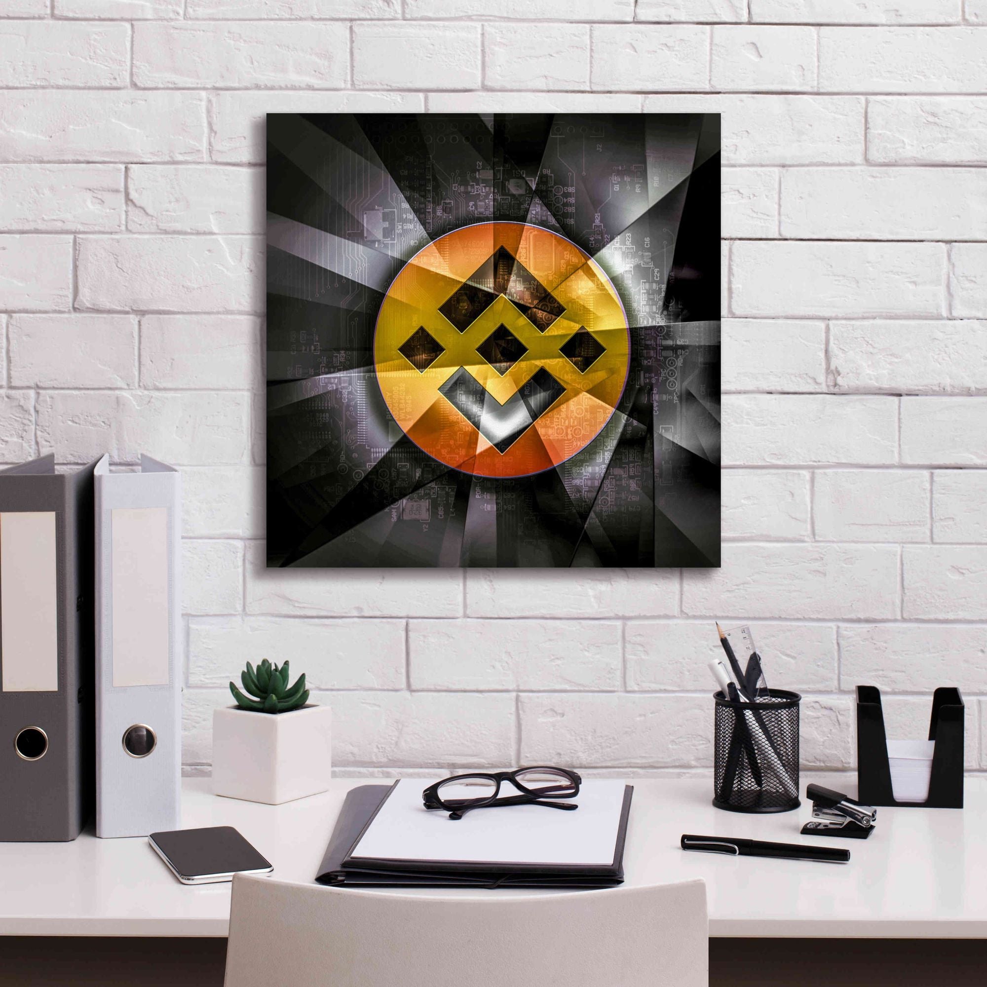 'BNB Binance Coin,' Canvas Wall Art,18x18