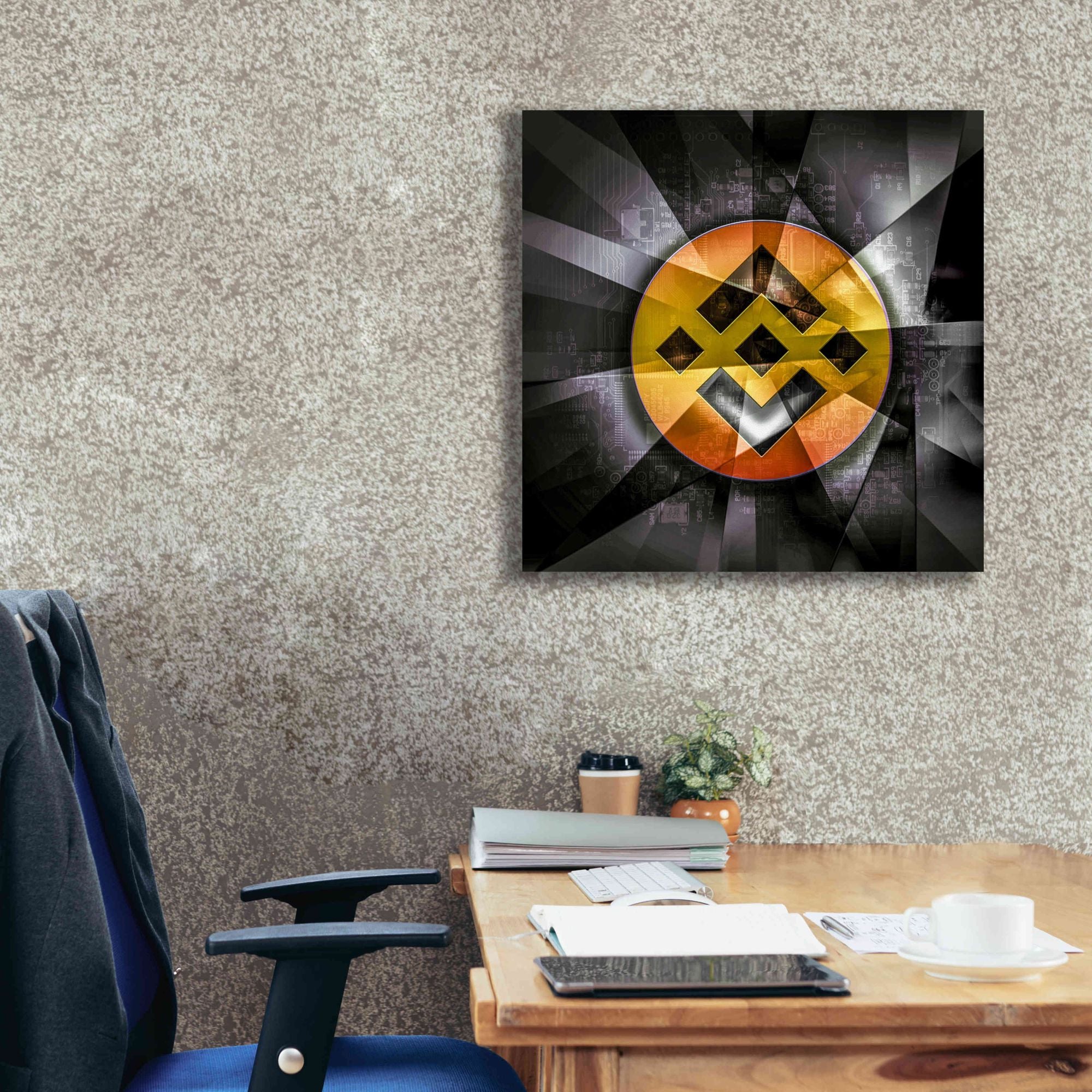 'BNB Binance Coin,' Canvas Wall Art,26x26