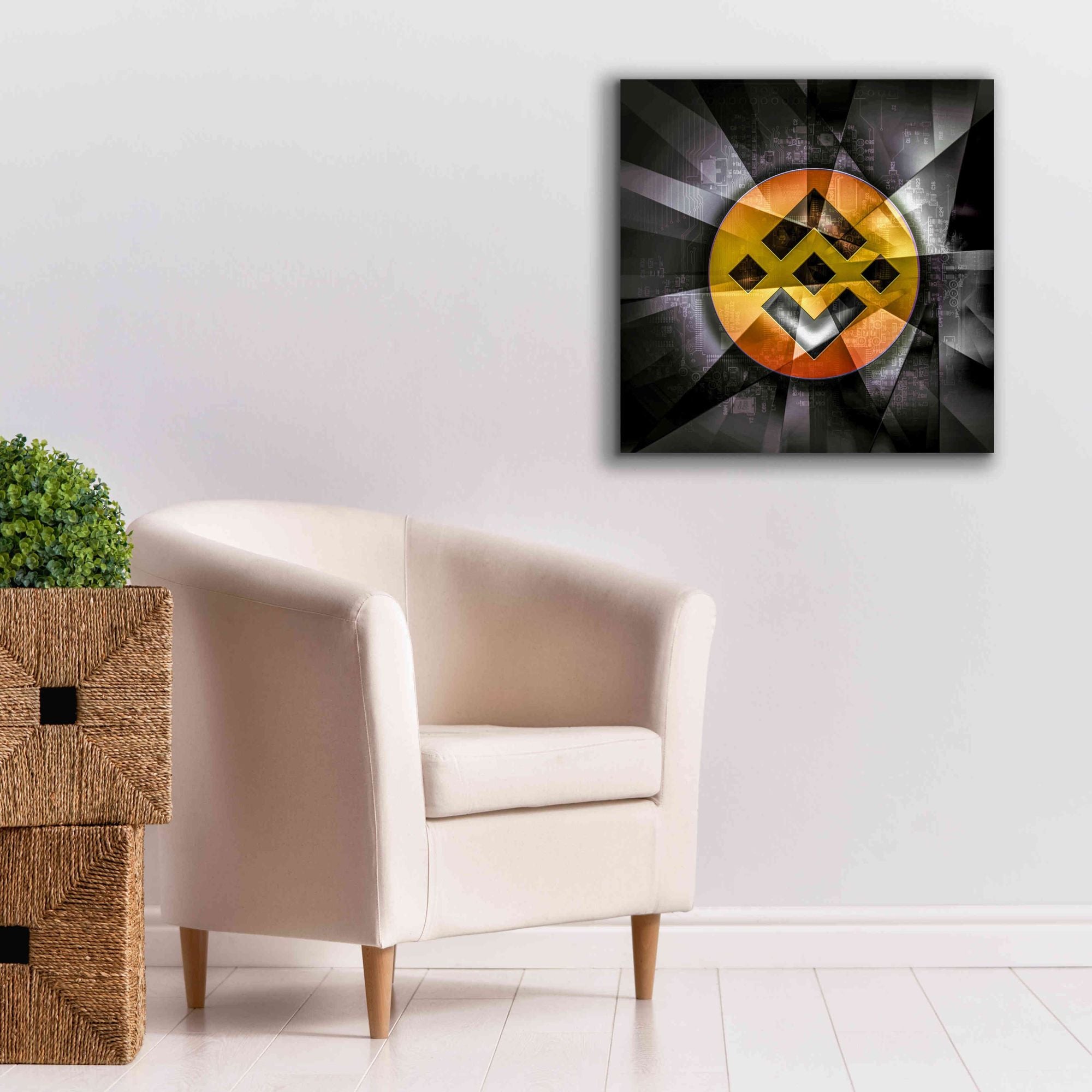 'BNB Binance Coin,' Canvas Wall Art,26x26