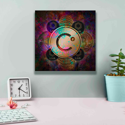 Image of 'CEL Celsius Network Crypto Pyramid,' Canvas Wall Art,12x12
