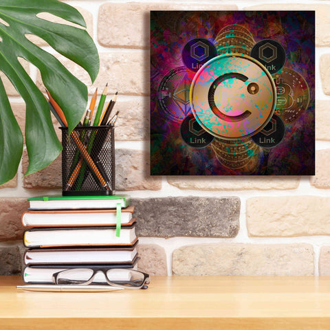 Image of 'CEL Celsius Network Crypto Pyramid,' Canvas Wall Art,12x12