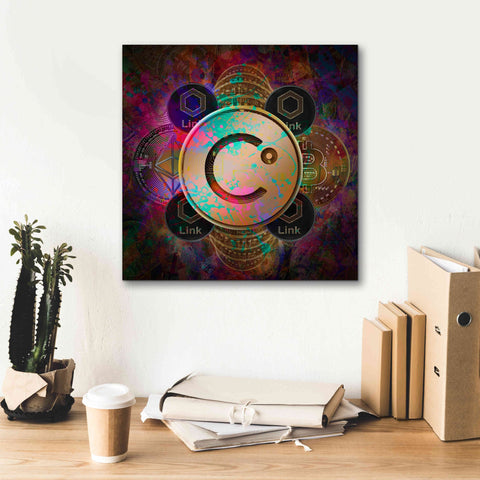 Image of 'CEL Celsius Network Crypto Pyramid,' Canvas Wall Art,18x18