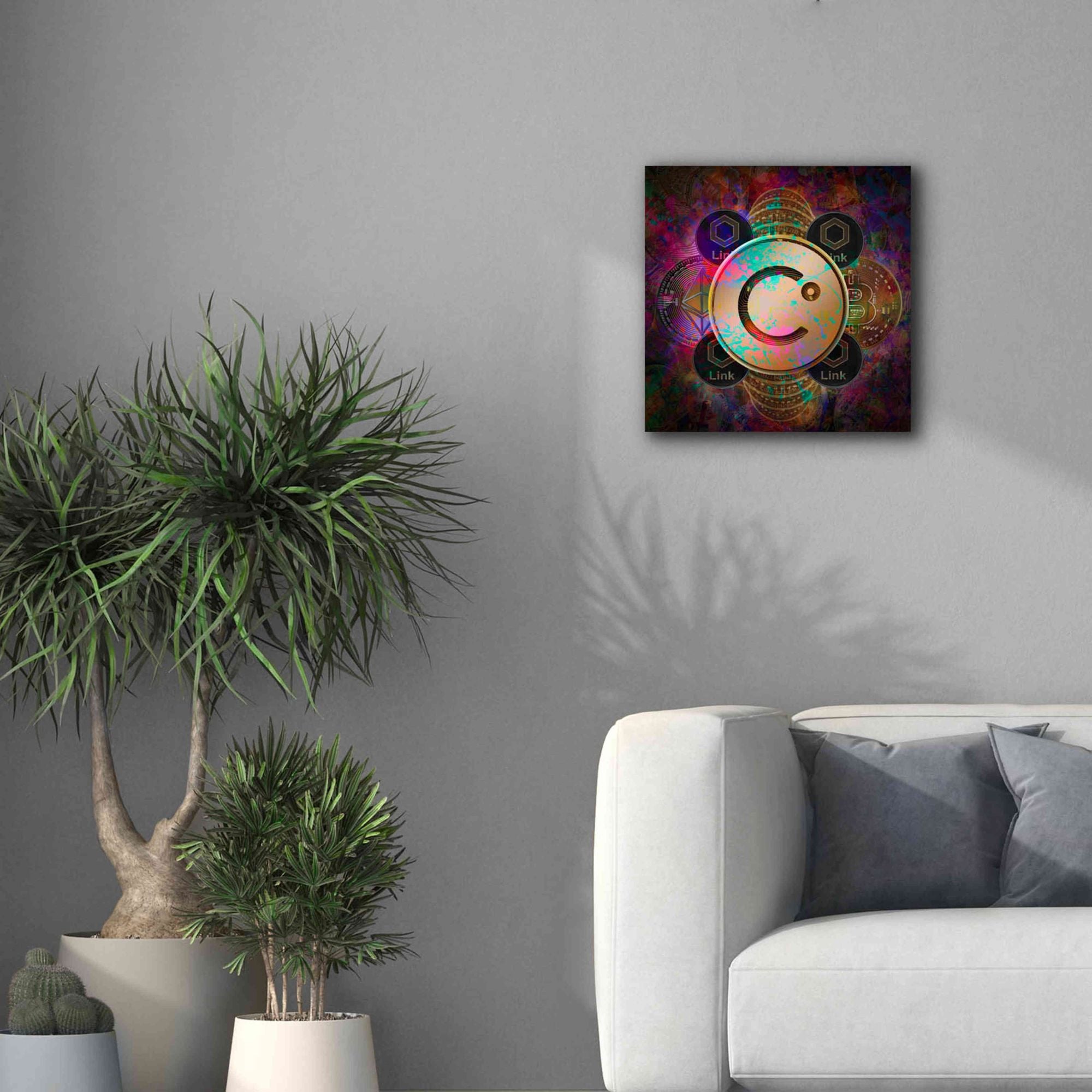 'CEL Celsius Network Crypto Pyramid,' Canvas Wall Art,18x18