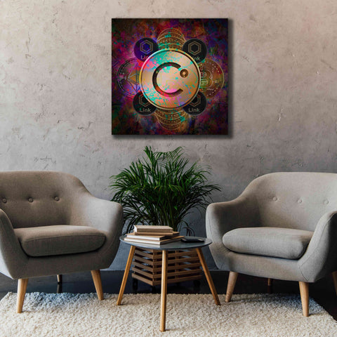Image of 'CEL Celsius Network Crypto Pyramid,' Canvas Wall Art,37x37
