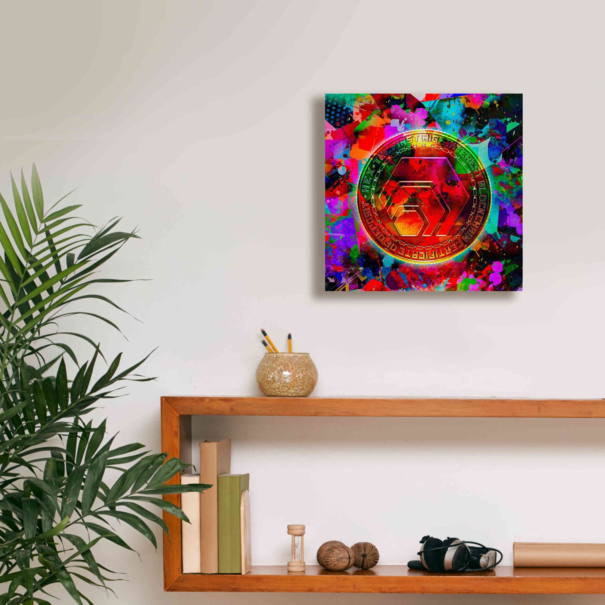'HEX Crypto Color,' Canvas Wall Art,12x12