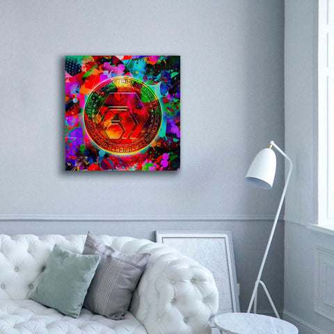 Image of 'HEX Crypto Color,' Canvas Wall Art,37x37