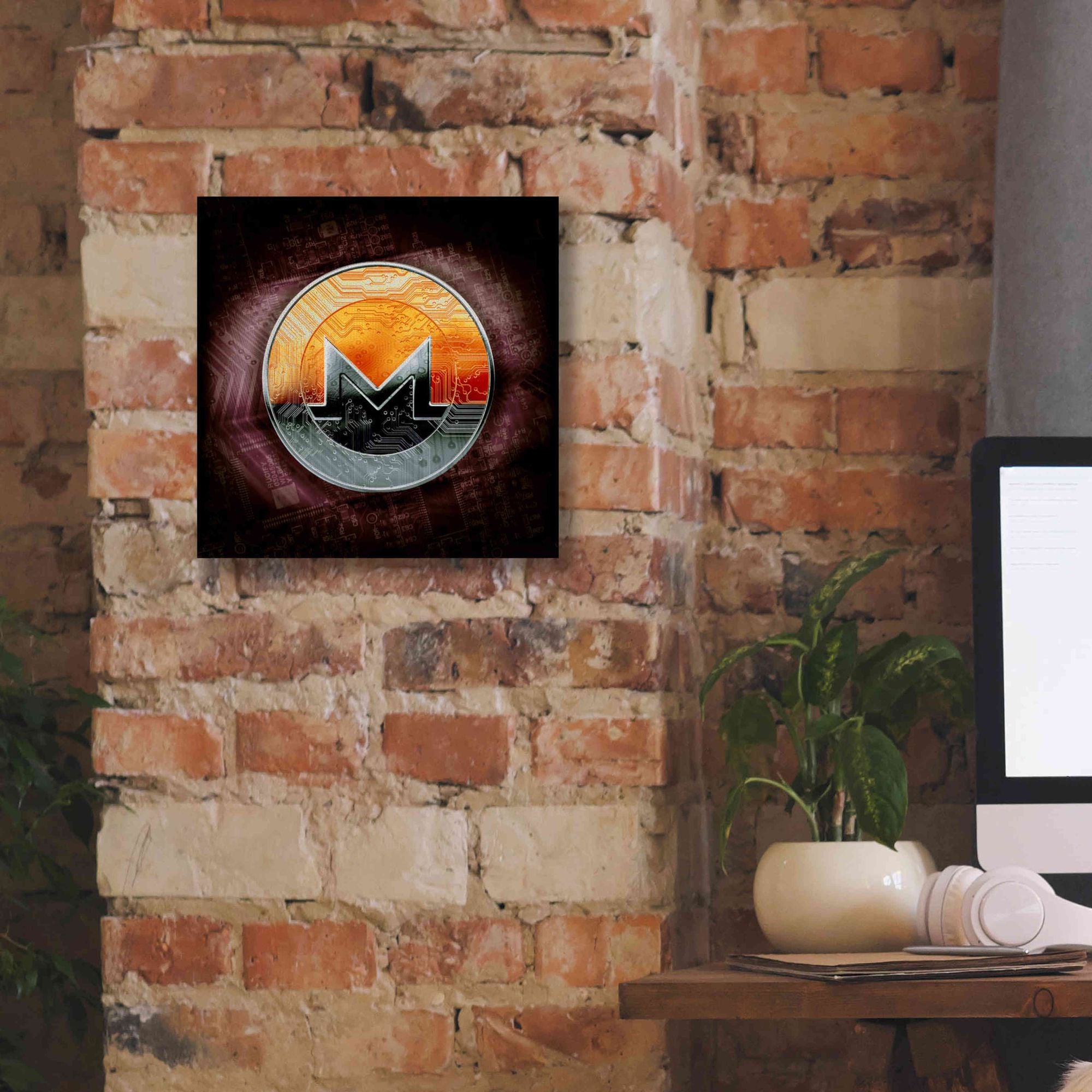 'XMR Monero Coin,' Canvas Wall Art,12x12